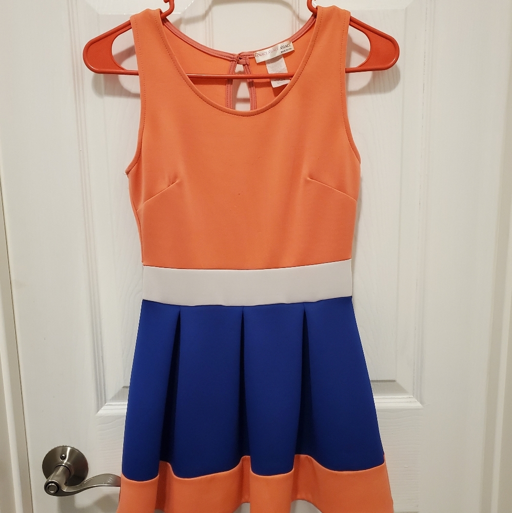 Blue & Pink Babydoll Dress